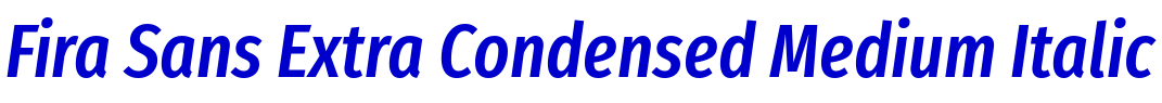 Fira Sans Extra Condensed Medium Italic шрифт
